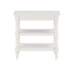 Table de chevet Averly de Comfort Pointe, blanc antique : Style ferme moderne du milieu du siècle avec étagère ouverte