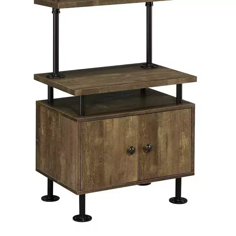 Table de chevet Ensata II chêne rustique/finition noire de Acme Furniture