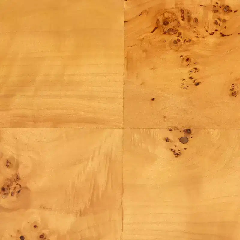 bali & pari Ghina Wood 1 tiroir Table de Chevet Loupe de Peuplier Clair