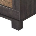 Table de chevet Harrison à 2 tiroirs Noyer - Picket House Furnishings : Doublure en feutre, couche anti-poussière, poignées nickel foncé