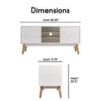 Meuble TV Aurie blanc français – Adore Decor : Géométrique, Rangement, Convient aux téléviseurs jusqu'à 55 po
