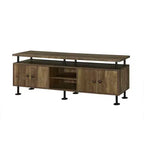 Meuble TV Ensata II d'Acme Furniture pour téléviseurs jusqu'à 60", finition Chêne rustique/Noir