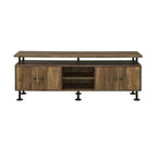 Meuble TV Ensata II d'Acme Furniture pour téléviseurs jusqu'à 60", finition Chêne rustique/Noir