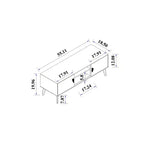 Meuble TV Haley 55,10" Manhattan Comfort pour TV jusqu'à 46" Blanc/Marbre Noir