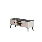Meuble TV Haley 55,10" Manhattan Comfort pour TV jusqu'à 46" Blanc/Marbre Noir