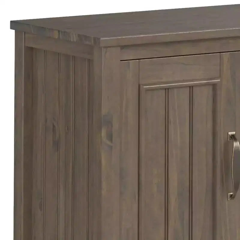 Meuble TV Rowan 72 po pour téléviseurs jusqu'à 80 po, brun fumé - Wyndenhall : Console multimédia contemporaine avec tiroirs