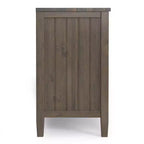 Meuble TV Rowan 72 po pour téléviseurs jusqu'à 80 po, brun fumé - Wyndenhall : Console multimédia contemporaine avec tiroirs