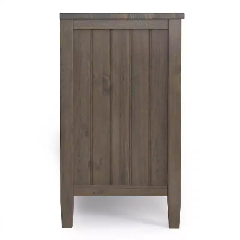 Meuble TV Rowan 72 po pour téléviseurs jusqu'à 80 po, brun fumé - Wyndenhall : Console multimédia contemporaine avec tiroirs