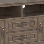 Meuble TV Rowan 72 po pour téléviseurs jusqu'à 80 po, brun fumé - Wyndenhall : Console multimédia contemporaine avec tiroirs