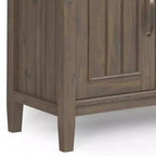Meuble TV Rowan 72 po pour téléviseurs jusqu'à 80 po, brun fumé - Wyndenhall : Console multimédia contemporaine avec tiroirs