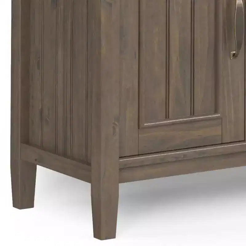 Meuble TV Rowan 72 po pour téléviseurs jusqu'à 80 po, brun fumé - Wyndenhall : Console multimédia contemporaine avec tiroirs