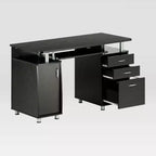 Bureau d'ordinateur complet avec rangement espresso - Techni Mobili : Meuble de bureau en MDF, tiroir pour clavier