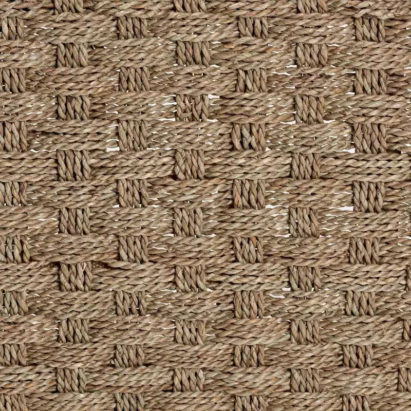 bali & pari Banc d'appoint Denver en jonc de mer naturel et bois d'acacia marron clair/marron naturel : Meuble d'entrée fabriqué à la main