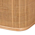 bâli & pari Banc de rangement Ishana en rotin naturel, naturel/blanc : Polyester rembourré, cadre en contreplaqué, aucun assemblage requis