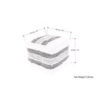 Pouf carré Highland Blanc/Beige/Noir - WyndenHall : Intérieur/Extérieur, Résistant aux UV, Capacité 113 kg