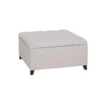 Linon Madeleine Square Storage Ottoman Natural
