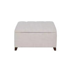 Pouf de rangement carré Linon Madeleine, naturel