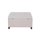 Pouf de rangement carré Linon Madeleine, naturel