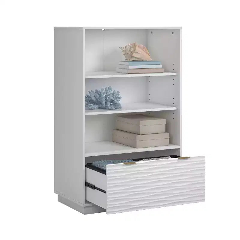 Bibliothèque principale Sauder Morgan à 2 étagères, 48,34" - Blanche