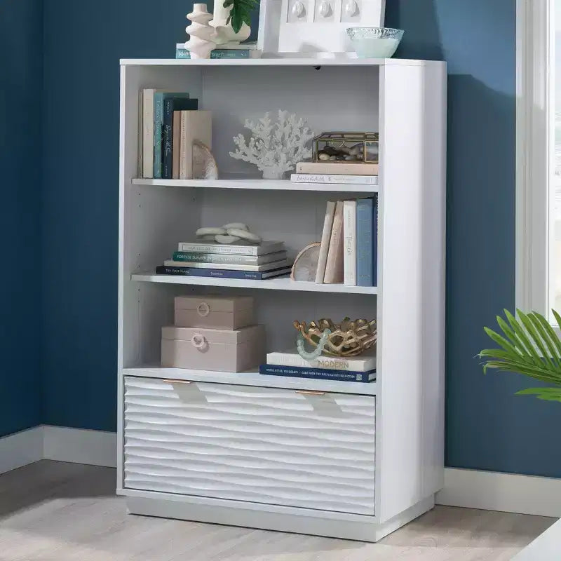 Bibliothèque principale Sauder Morgan à 2 étagères, 48,34" - Blanche