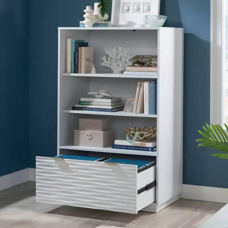 Bibliothèque principale Sauder Morgan à 2 étagères, 48,34" - Blanche