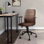 Chaise de bureau LumiSource Fredrick en métal noir/PU expresso