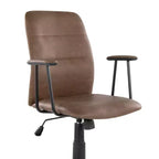 Chaise de bureau LumiSource Fredrick en métal noir/PU expresso