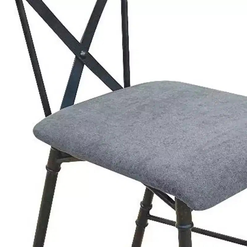 Chaise de bureau Brantley 40,6 cm Tissu gris/Finition canon de fusil - Acme Furniture