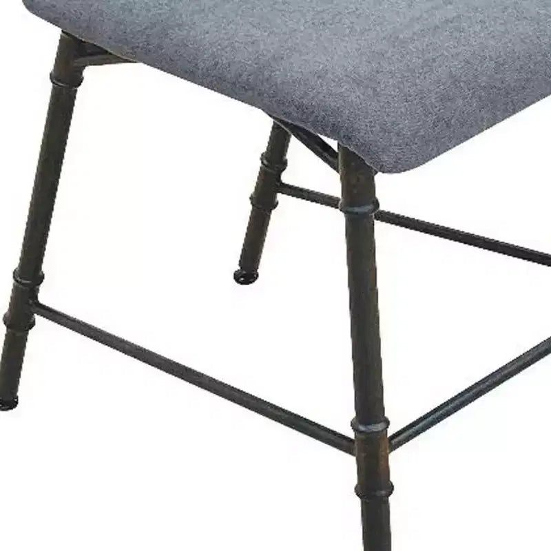 Chaise de bureau Brantley 40,6 cm Tissu gris/Finition canon de fusil - Acme Furniture