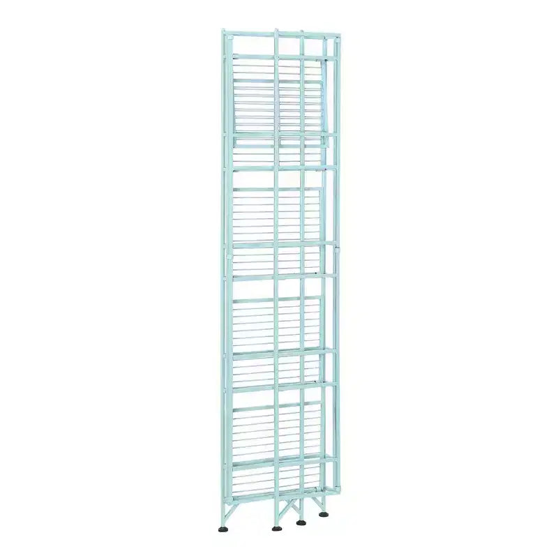 Breighton Home Étagère pliable en métal à 5 niveaux Xtra Storage de 146 cm, bleu écume de mer