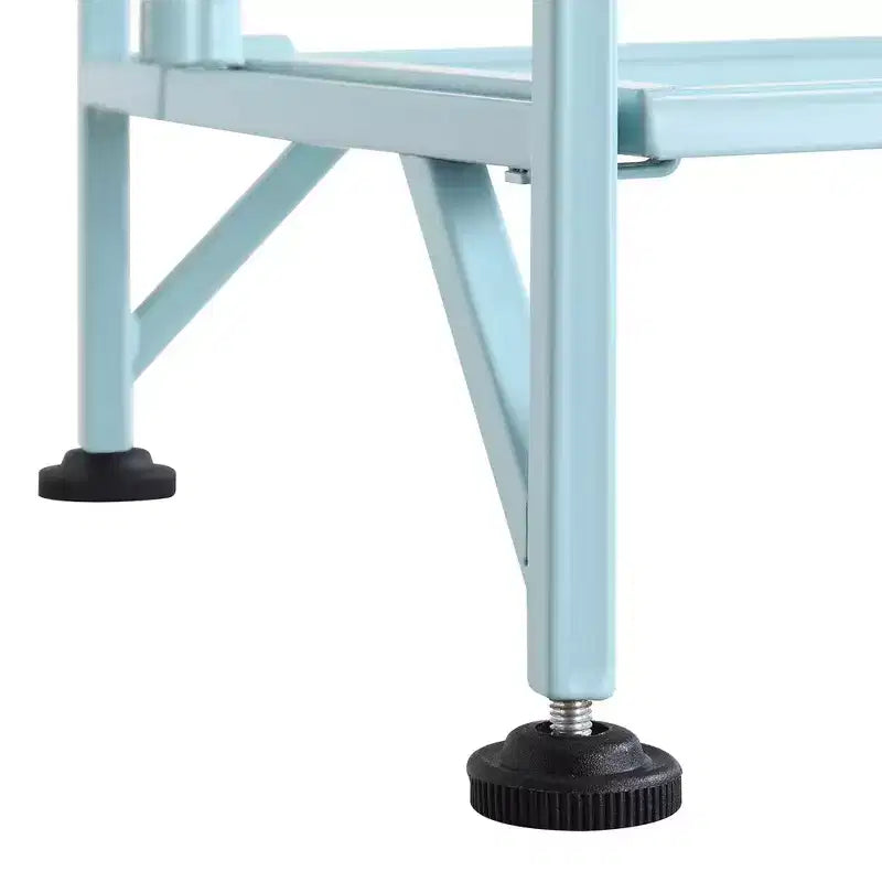 Breighton Home Étagère pliable en métal à 5 niveaux Xtra Storage de 146 cm, bleu écume de mer