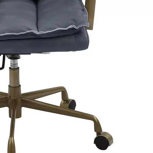 Chaise Tinzud Active Sitting 25" Cuir Gris - Acme Furniture : Conception Ergonomique, Cadre Métallique, Garantie de 60 Jours