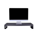 Support de bureau double articulé à double écran avec alimentation noire - Rocelco : 4 prises CA, 2 ports USB, aucun assemblage
