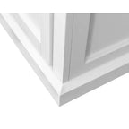 Classeur latéral moderne en bois blanc - Collection Abby - Martin Furniture : Portes Shaker, panneaux à lattes, blocs multiprises intégrés