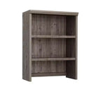 Sauder Aspen Post Hutch Top Pebble Pine: Modern Farmhouse Office Cabinet, MDF Frame, 2 Fixed Shelves, 25 lb Capacity