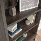 Sauder Aspen Post Hutch Top Pin des Galets : Meuble de bureau moderne de style Ferme, cadre en MDF, 2 étagères fixes, capacité de 11,3 kg