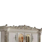 Bureaux Vendôme 89 po Fini perle antique - Meubles Acme : Bois composite, étagère de rangement ouverte, assemblage sans outils