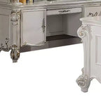 Bureaux Vendôme 89 po Fini perle antique - Meubles Acme : Bois composite, étagère de rangement ouverte, assemblage sans outils