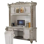 Bureaux Vendôme 89 po Fini perle antique - Meubles Acme : Bois composite, étagère de rangement ouverte, assemblage sans outils