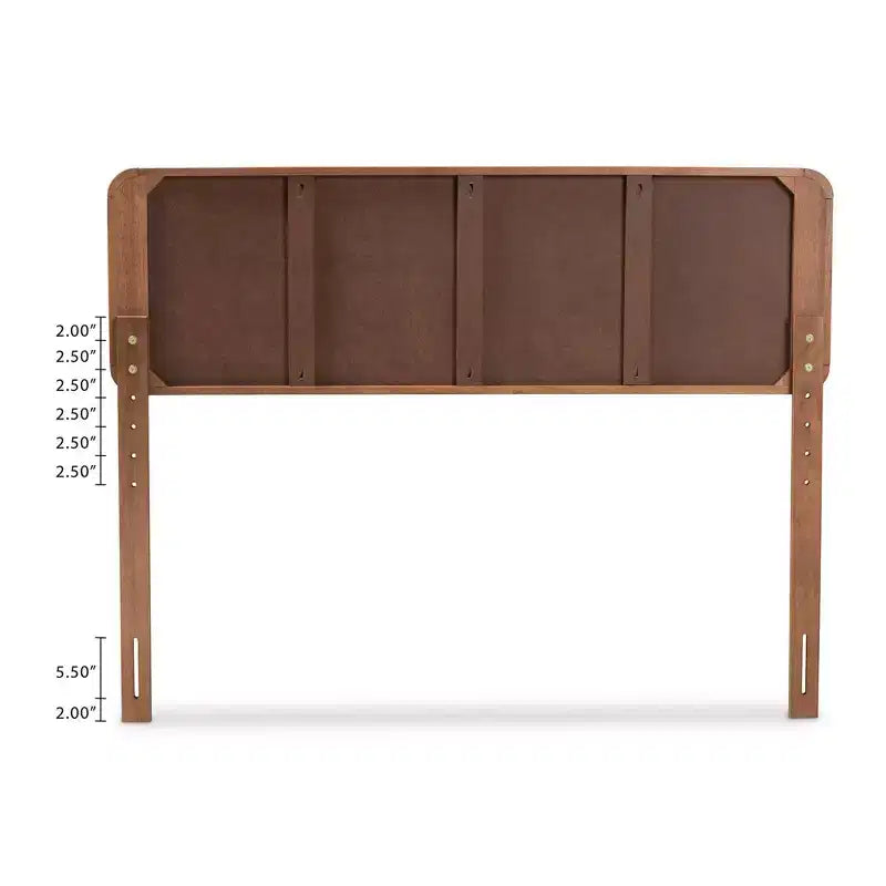 Lit Plateforme King Zenon en Bois Fini Marron - Baxton Studio : Moderne Milieu de Siècle, Sommier Tapissier Non Requis