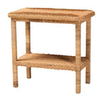bali &amp; pari Minahasa Table d'appoint en rotin tressé Miel clair
