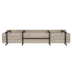 Manhattan Comfort Celine Bahut Moderne Gris Rustique 70.86"