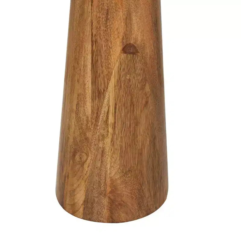 Olivia & May – Table d'appoint conique faite à la main en bois de manguier avec plateaux noirs, lot de 3 marron : table piédestal ronde et moderne