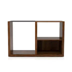 Console de table avec insert en verre trempé Glena Noyer foncé - miBasics