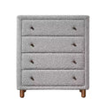 33" Cleo Decorative Storage Drawer Gray Boucle - Acme Furniture: Boucle Finish, 5 Drawers, Wood Composite, No Assembly Required
