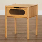Table d'appoint à 1 tiroir en bois de bambou Naresh Naturel Brun - Baxton Studio