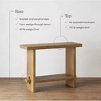 Nathan James Lot de 2 consoles en bois Virgo, lot de 2, marron clair