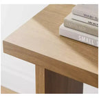 Nathan James Lot de 2 consoles en bois Virgo, lot de 2, marron clair