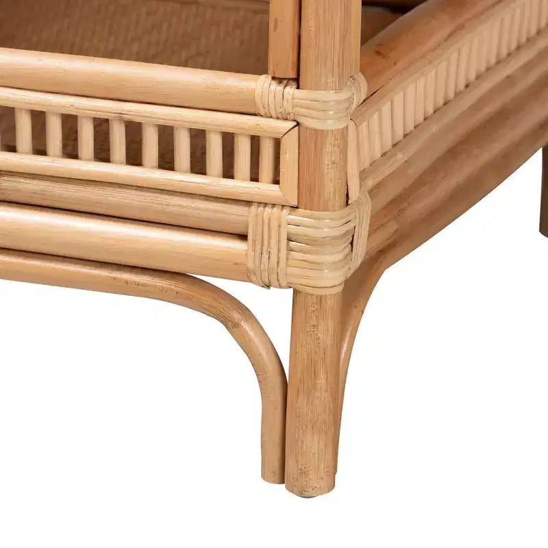 bali & pari Table Basse en Rotin Naturel Lombok Naturel : 50 cm de haut, aucun assemblage requis, design à base en forme, 8 kg
