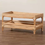 bali & pari Table Basse en Rotin Naturel Lombok Naturel : 50 cm de haut, aucun assemblage requis, design à base en forme, 8 kg